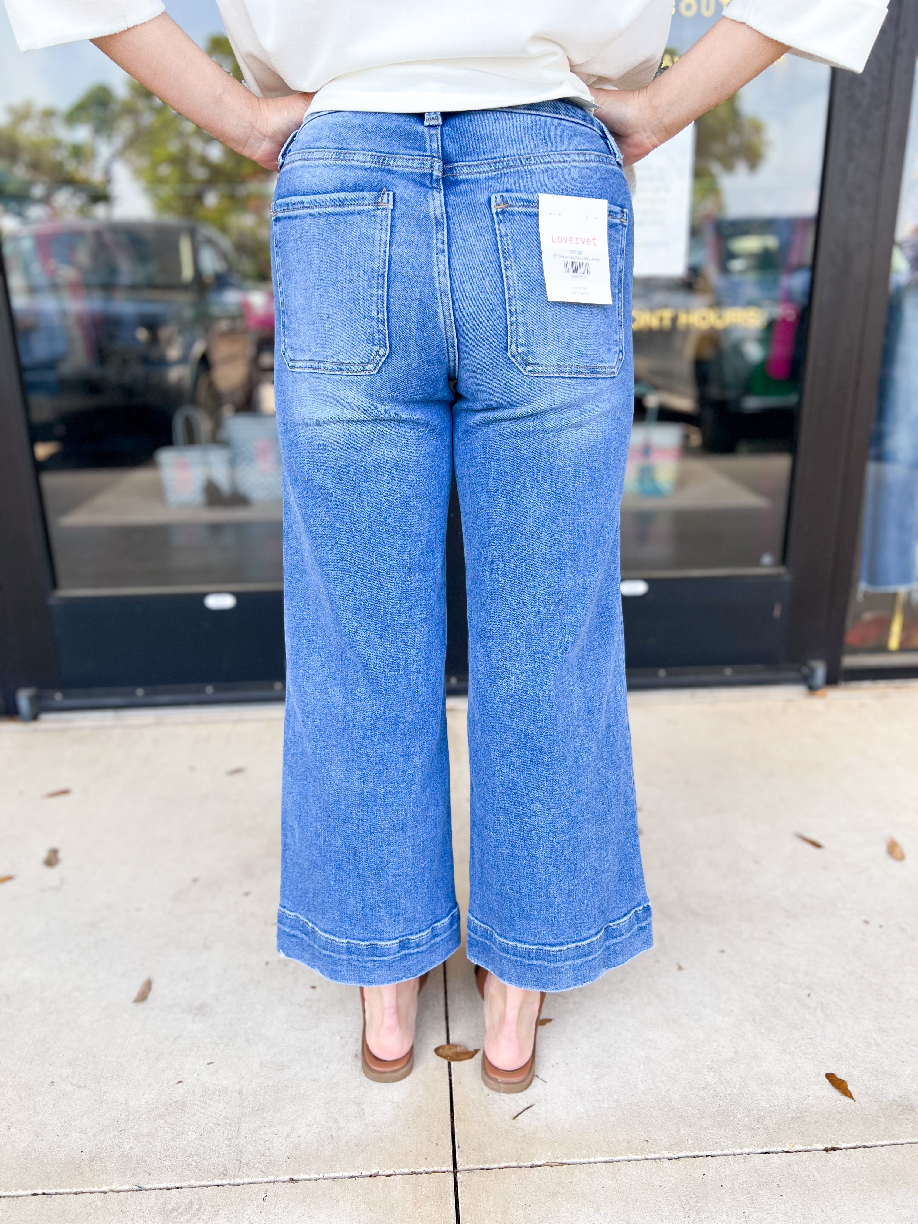 Vervet Hig Rise Utility Jeans-400 Pants-VEVERT BY FLYING MONKEY-July & June Women's Fashion Boutique Located in San Antonio, Texas