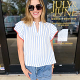 THML - Breezy Gauze Blouse-200 Fashion Blouses-THML-July & June Women's Fashion Boutique Located in San Antonio, Texas