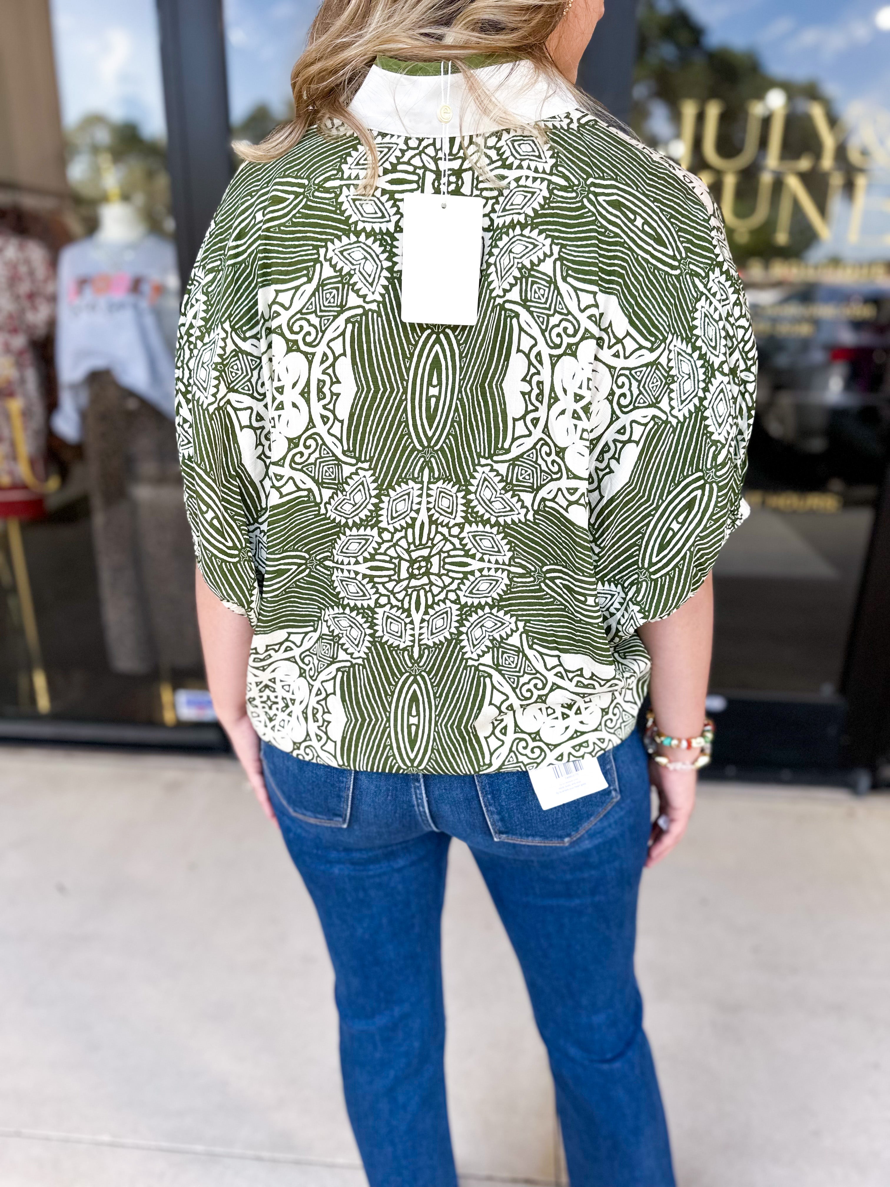 The Lettie Blouse-200 Fashion Blouses-ENTRO-July & June Women's Fashion Boutique Located in San Antonio, Texas