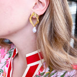 Abstract Pearl Drop Earrings-110 Jewelry & Hair-HART DESIGNS-July & June Women's Fashion Boutique Located in San Antonio, Texas