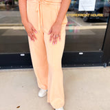 Soft Modal Lounge Pants - Peach-300 Athleisure/Lounge-SKIES ARE BLUE-July & June Women's Fashion Boutique Located in San Antonio, Texas