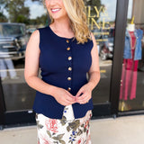 The Sophie Vest - Navy-600 Outerwear-SKIES ARE BLUE-July & June Women's Fashion Boutique Located in San Antonio, Texas
