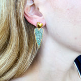 Sage Heart Earrings-110 Jewelry & Hair-HART DESIGNS-July & June Women's Fashion Boutique Located in San Antonio, Texas