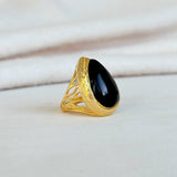 Easton Elle - Tear Drop Ring - Black-110 Jewelry & Hair-Easton Elle-July & June Women's Fashion Boutique Located in San Antonio, Texas