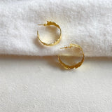 Plated Hoop Earring - Easton Elle-110 Jewelry & Hair-Easton Elle-July & June Women's Fashion Boutique Located in San Antonio, Texas