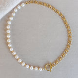 Easton Elle - Pearl & Loop Necklace-110 Jewelry & Hair-Easton Elle-July & June Women's Fashion Boutique Located in San Antonio, Texas