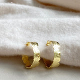 Plated Hoop Earring - Easton Elle-110 Jewelry & Hair-Easton Elle-July & June Women's Fashion Boutique Located in San Antonio, Texas