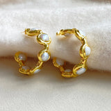 Paradise Pearl Hoop - Easton Elle-110 Jewelry & Hair-Easton Elle-July & June Women's Fashion Boutique Located in San Antonio, Texas