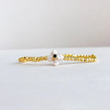 Easton Elle - Stretch Beam Bracelet - Pearl with Black-110 Jewelry & Hair-Easton Elle-July & June Women's Fashion Boutique Located in San Antonio, Texas