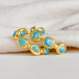 Easton Elle - Paradise Pearl Hoop Earrings - Turquoise-110 Jewelry & Hair-Easton Elle-July & June Women's Fashion Boutique Located in San Antonio, Texas