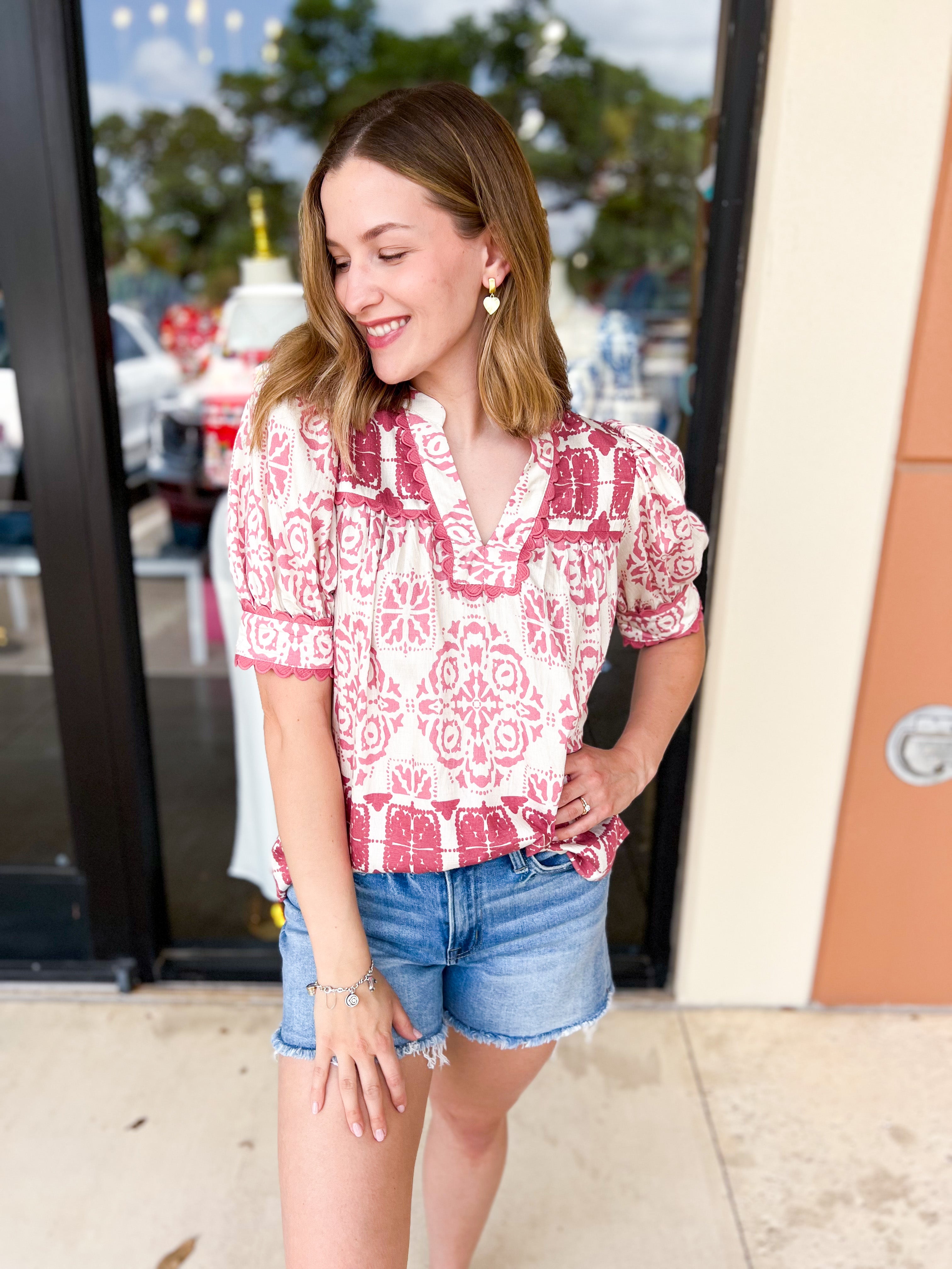 The Kit Blouse-200 Fashion Blouses-ENTRO-July & June Women's Fashion Boutique Located in San Antonio, Texas