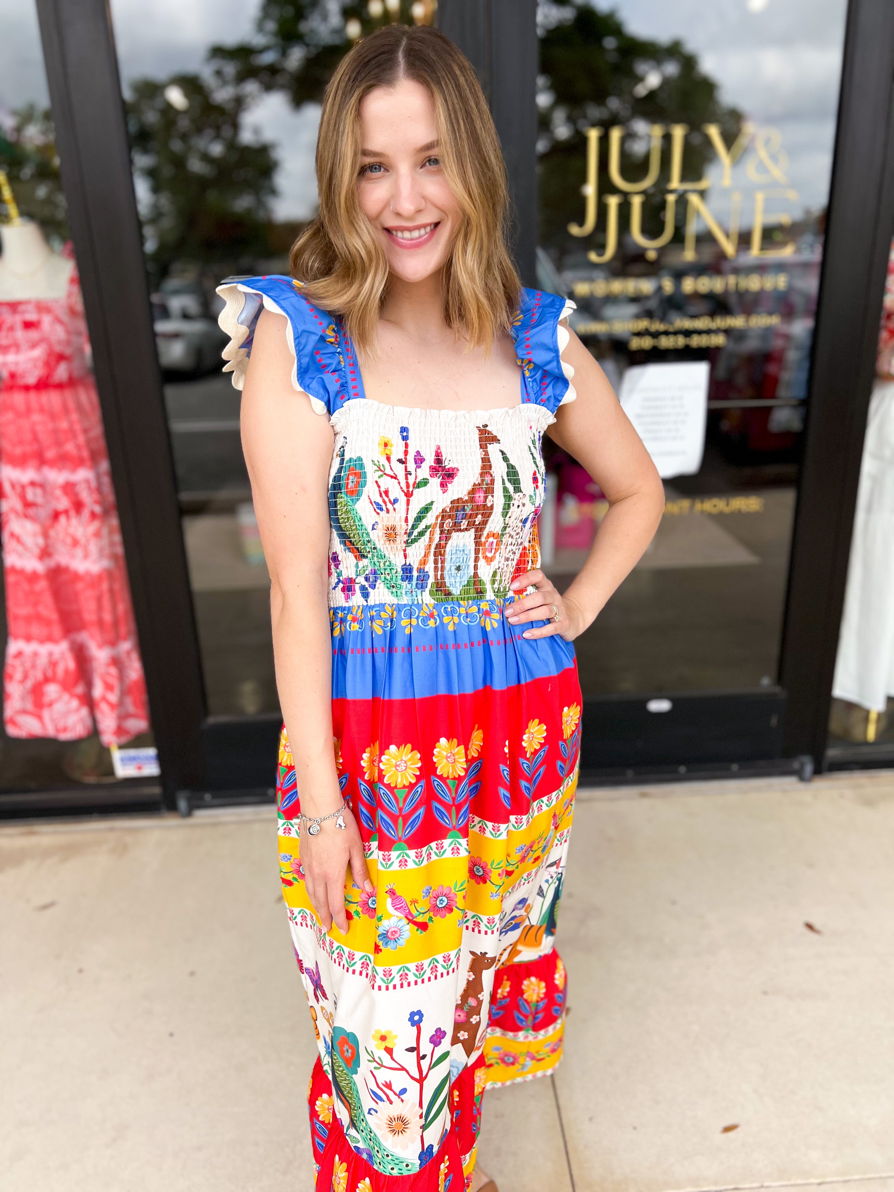 THML - Island Soiree Midi Dress-500 Midi-THML-July & June Women's Fashion Boutique Located in San Antonio, Texas