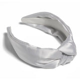 Satin Knotted Headband - Silver-110 Jewelry & Hair-SHIRALEAH-July & June Women's Fashion Boutique Located in San Antonio, Texas