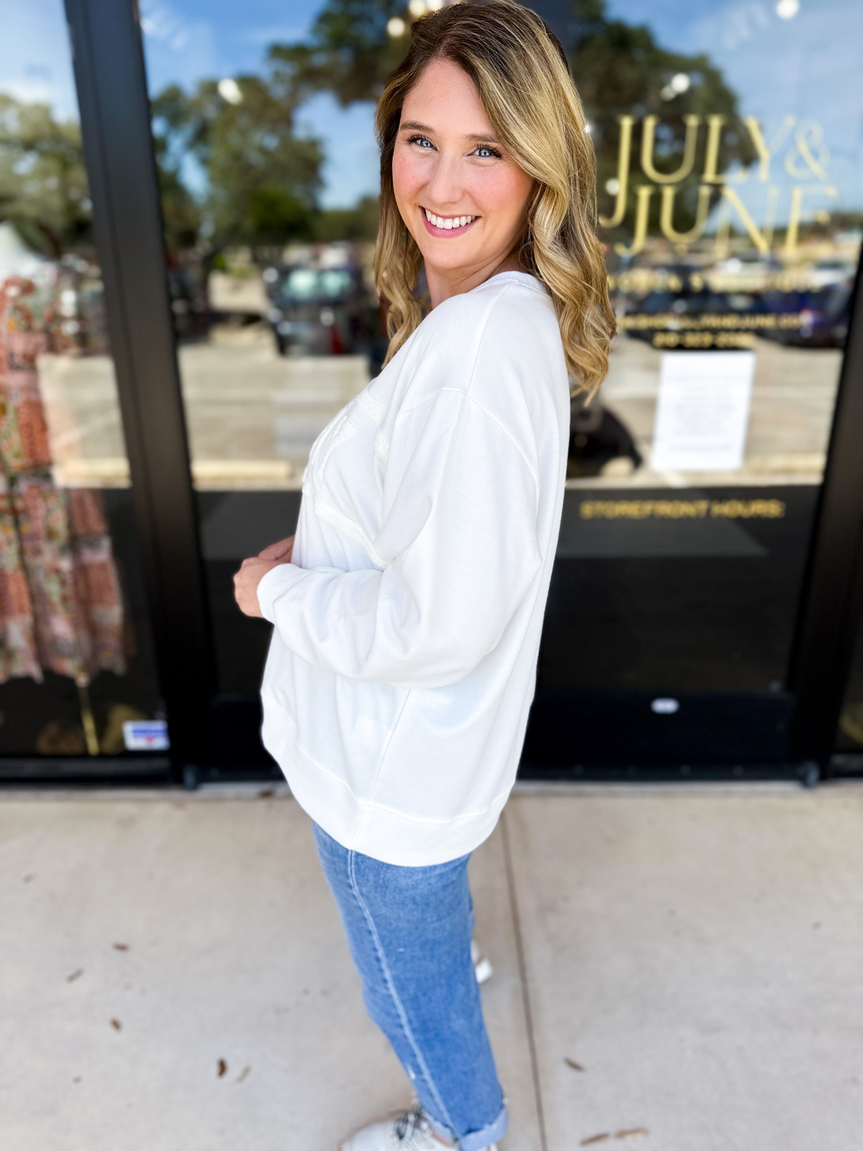 MARY SQUARE - Gameday Pullover-230 Sweaters/Cardis-MARY SQUARE-July & June Women's Fashion Boutique Located in San Antonio, Texas