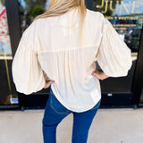 The Avery Blouse - Cream-200 Fashion Blouses-FATE-July & June Women's Fashion Boutique Located in San Antonio, Texas