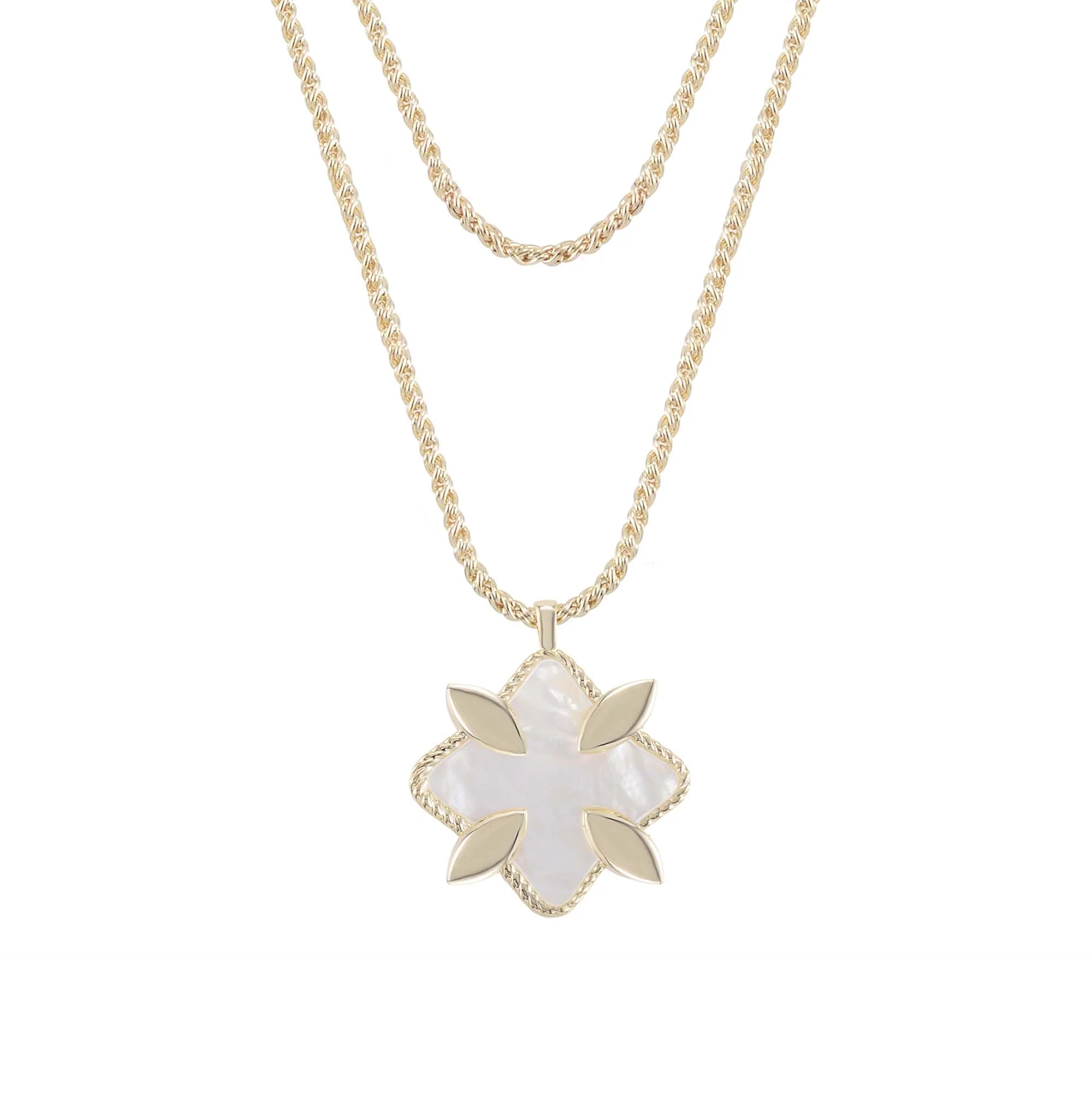 Natalie Wood - Grace Stone Pendant Necklace in Ivory Pearl/Gold-110 Jewelry & Hair-Natalie Wood-July & June Women's Fashion Boutique Located in San Antonio, Texas