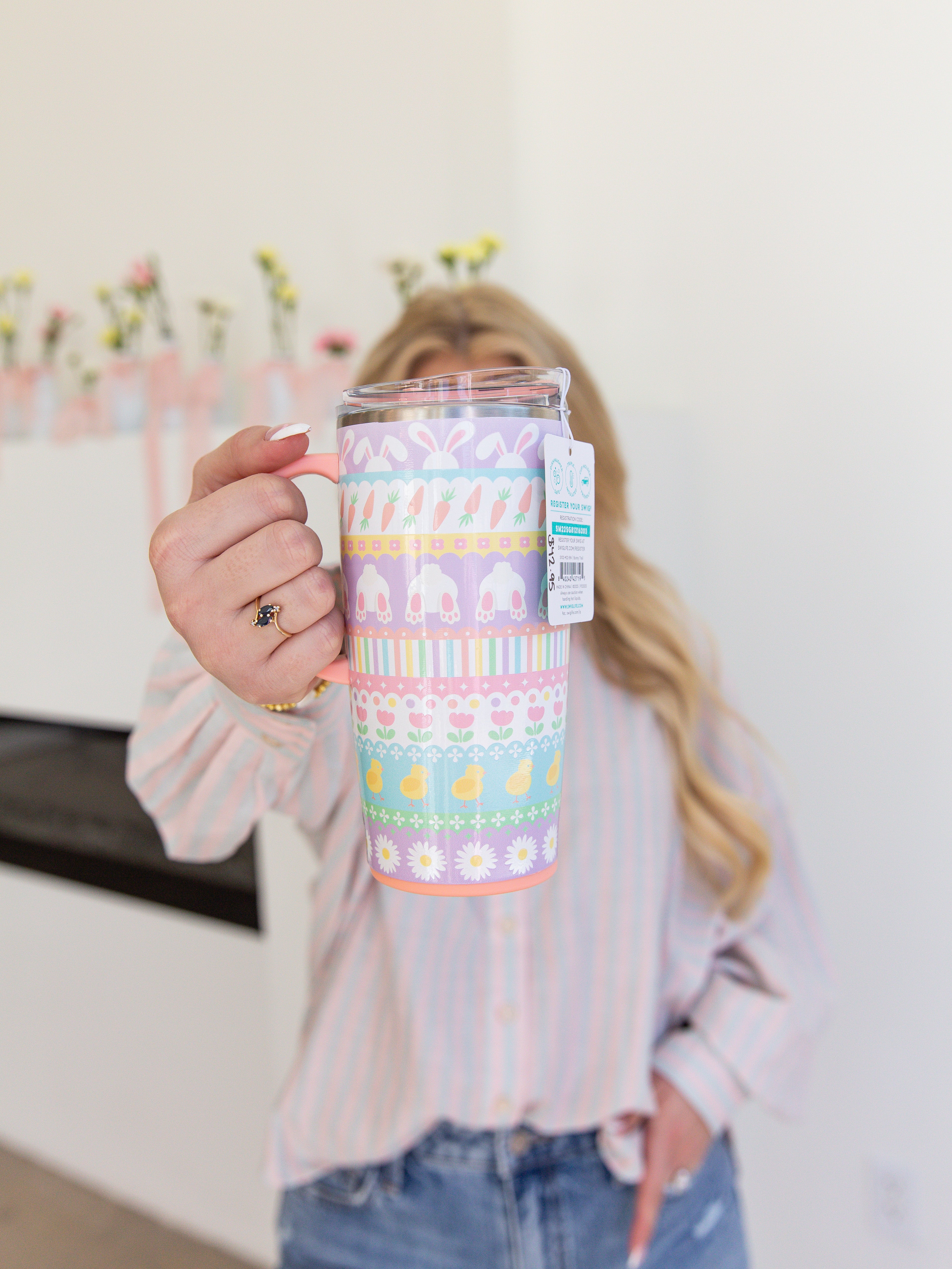 SWIG - Bunny Trails Traveler Mug 22oz-140 - HOME & GIFT-SWIG-July & June Women's Fashion Boutique Located in San Antonio, Texas