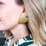 Sunshine Tienda - Gold Stud Heart Earrings-110 Jewelry & Hair-Sunshine Tienda-July & June Women's Fashion Boutique Located in San Antonio, Texas