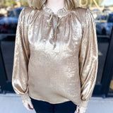 You're So Golden Blouse-JODIFL-July & June Women's Fashion Boutique Located in San Antonio, Texas