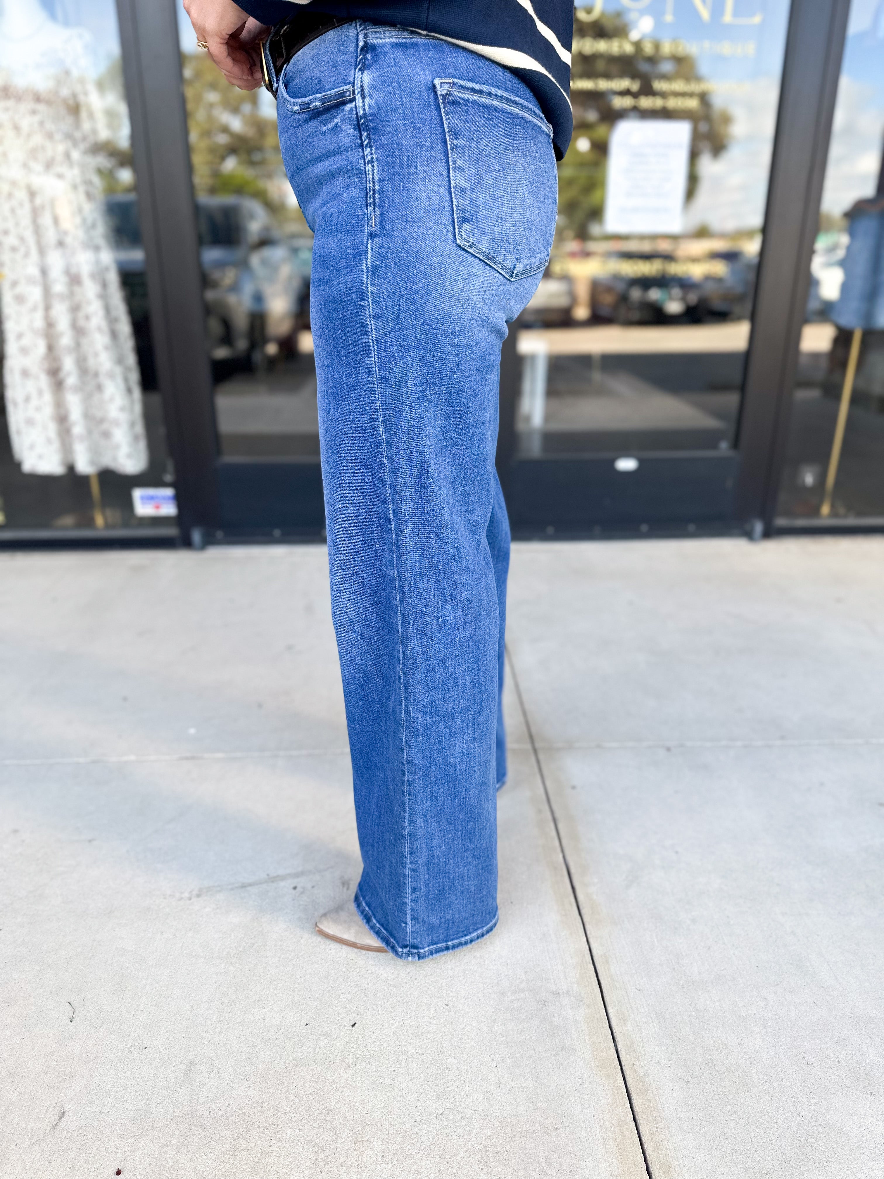 Vervet - High Rise 90s Tummy Control Jeans-400 Pants-VEVERT BY FLYING MONKEY-July & June Women's Fashion Boutique Located in San Antonio, Texas