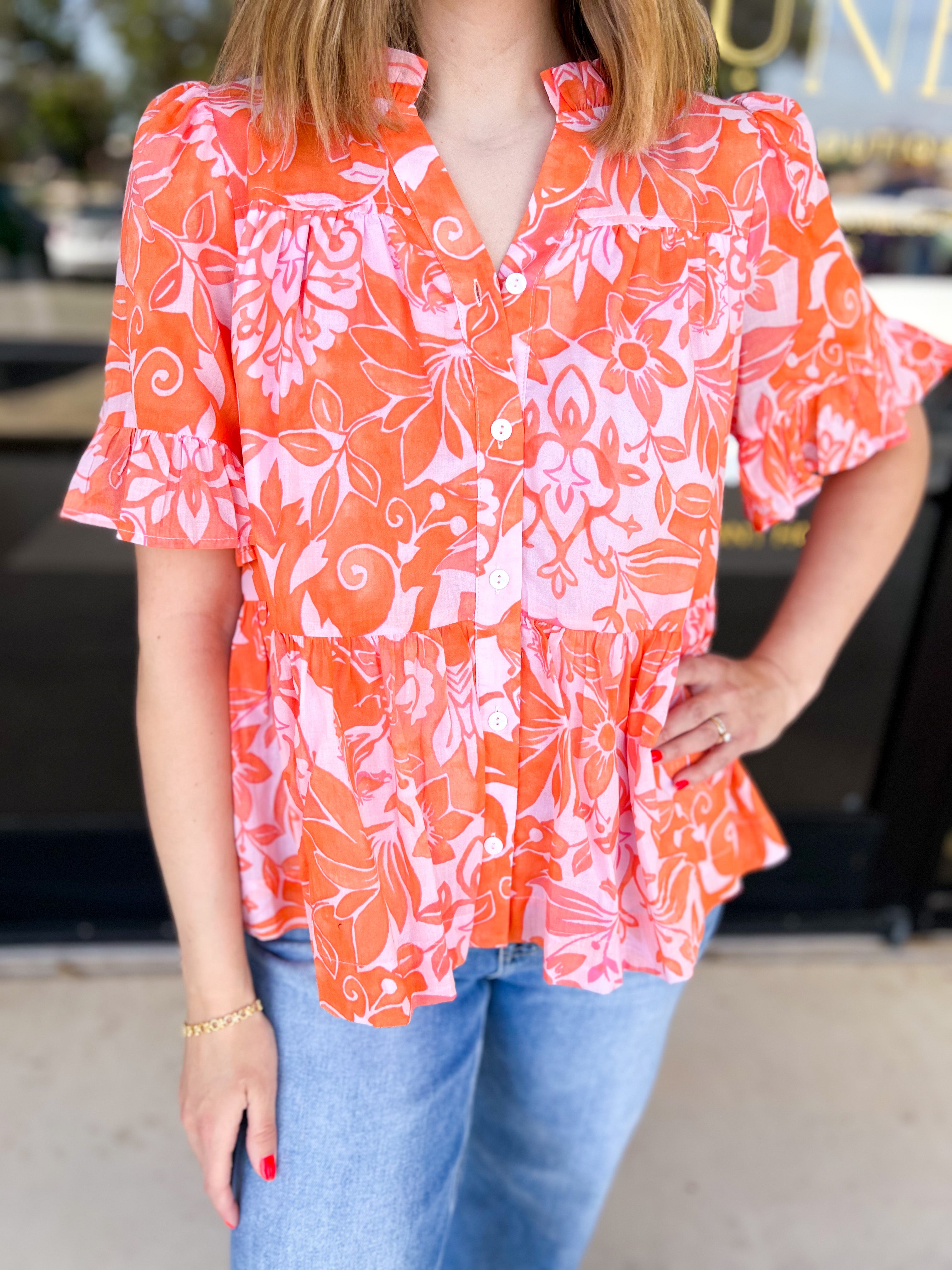 Summertime Bliss Blouse-200 Fashion Blouses-FATE-July & June Women's Fashion Boutique Located in San Antonio, Texas