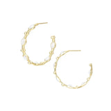 Natalie Wood - Solaris Hoop Earrings in Pearl-110 Jewelry & Hair-Natalie Wood-July & June Women's Fashion Boutique Located in San Antonio, Texas