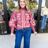 The Vintage Floral Sweater - Rose-230 Sweaters/Cardis-FATE-July & June Women's Fashion Boutique Located in San Antonio, Texas