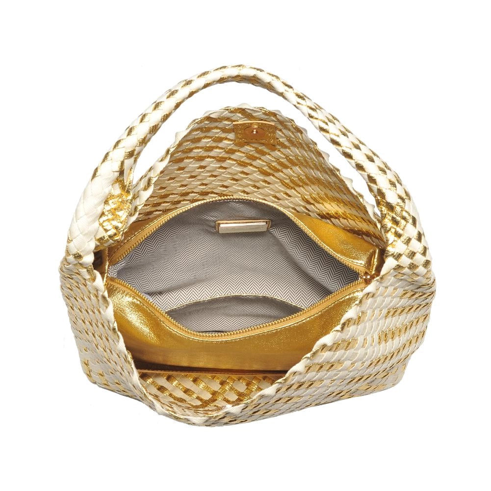 Ellery Mixed Woven Hobo Bag - Gold-130 ACCESSORIES-Moda Luxe-July & June Women's Fashion Boutique Located in San Antonio, Texas