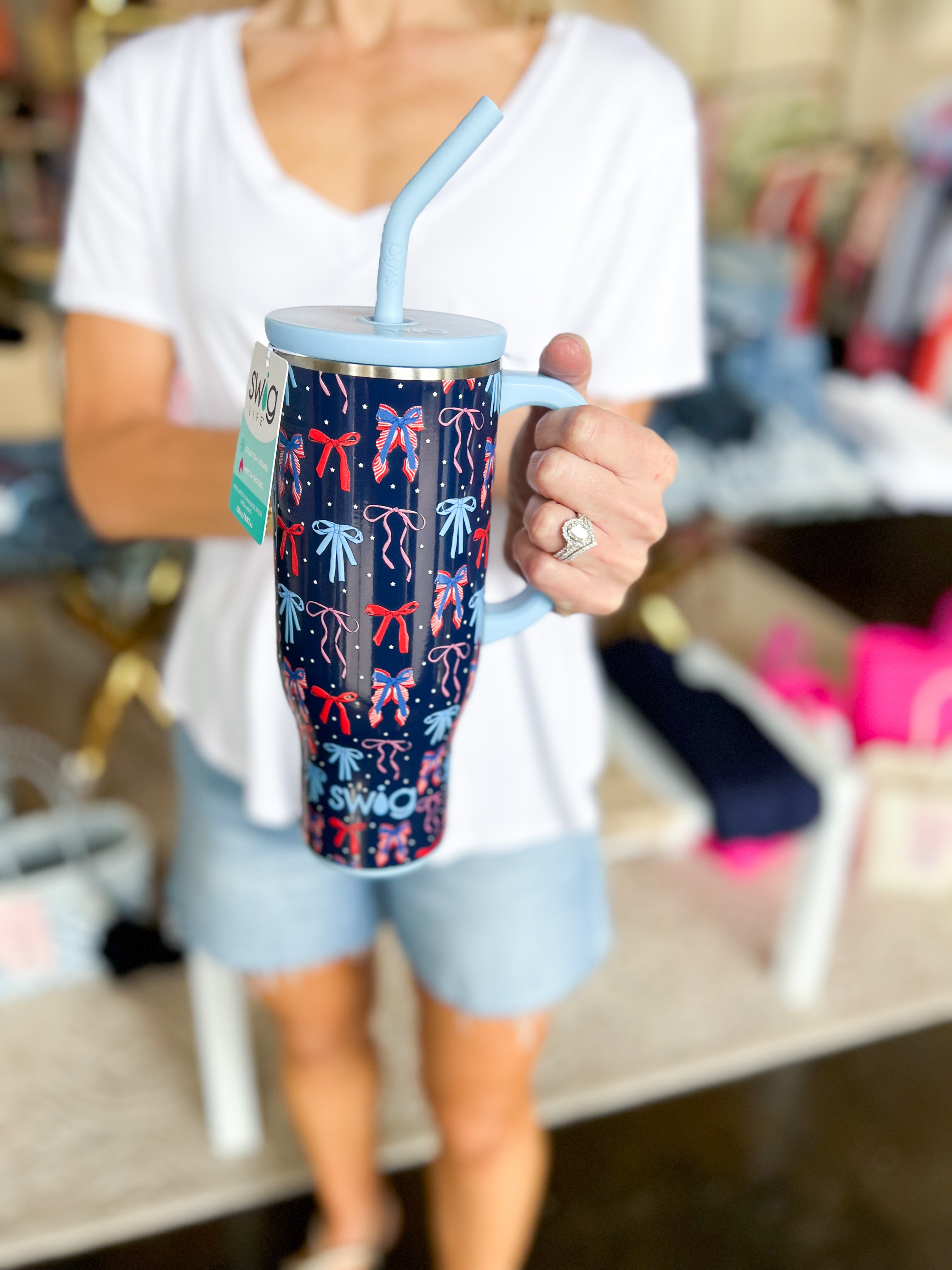 SWIG - Miss Independence Mega Mug (30 oz)-140 Gifts + Home-SWIG-July & June Women's Fashion Boutique Located in San Antonio, Texas
