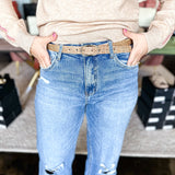 Thin Spotted Calf Belt - 4 Sizes-130 Accessories-Most Wanted USA-July & June Women's Fashion Boutique Located in San Antonio, Texas