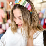 Rainbow Stripe Knotted Headband-130 ACCESSORIES-SHIRALEAH-July & June Women's Fashion Boutique Located in San Antonio, Texas