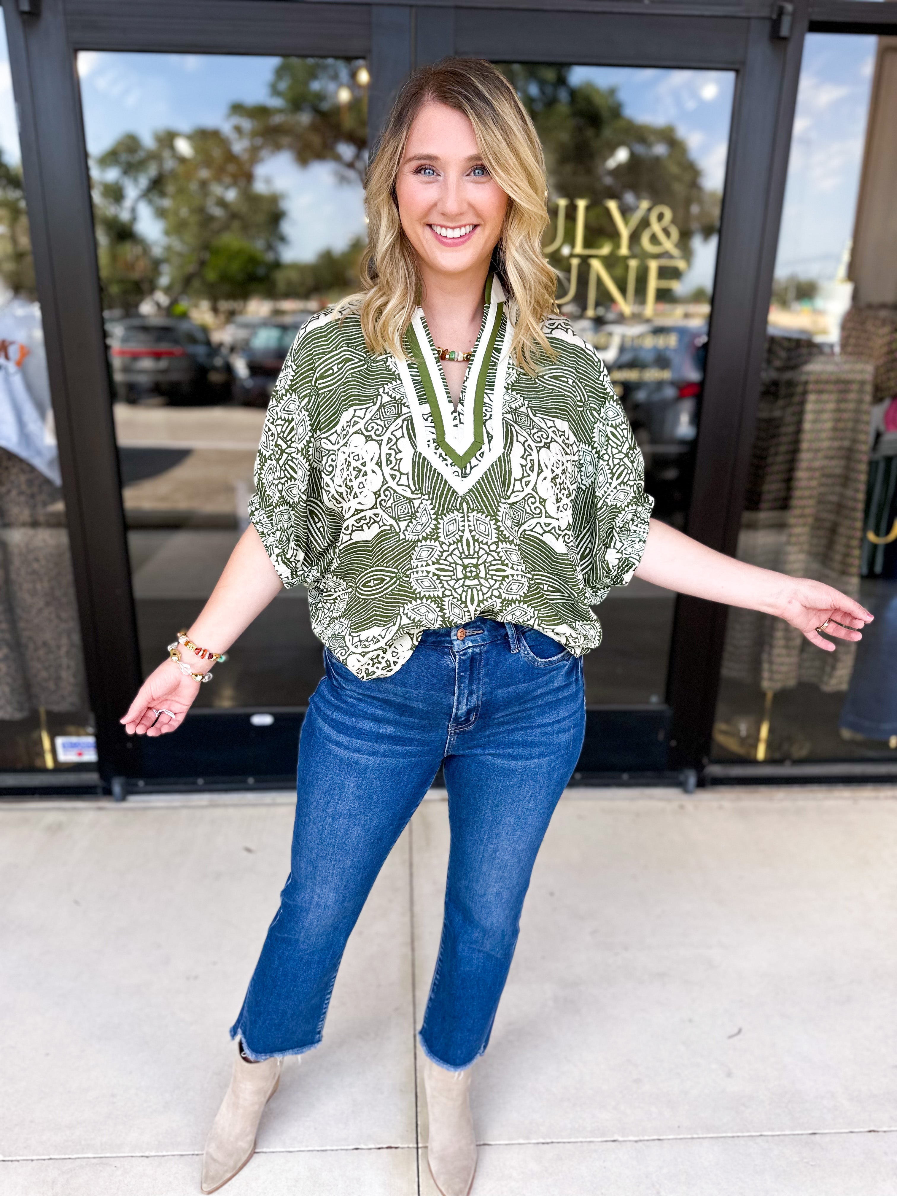 The Lettie Blouse-200 Fashion Blouses-ENTRO-July & June Women's Fashion Boutique Located in San Antonio, Texas