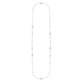 Natalie Wood - Adorned Pearl Logo Station Necklace SIlver-July & June Women's Boutique-July & June Women's Fashion Boutique Located in San Antonio, Texas
