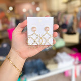 Natalie Wood - Bloom Statement Earrings in Pink Cat's Eye-110 Jewelry & Hair-Natalie Wood-July & June Women's Fashion Boutique Located in San Antonio, Texas