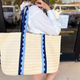 Marbella Tote - Blue-130 Accessories-SHIRALEAH-July & June Women's Fashion Boutique Located in San Antonio, Texas