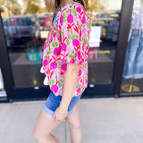THML - Garden Harvest Blouse-200 Fashion Blouses-THML-July & June Women's Fashion Boutique Located in San Antonio, Texas