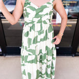 THML - Sage Abstract Midi Dress-500 Midi-THML-July & June Women's Fashion Boutique Located in San Antonio, Texas