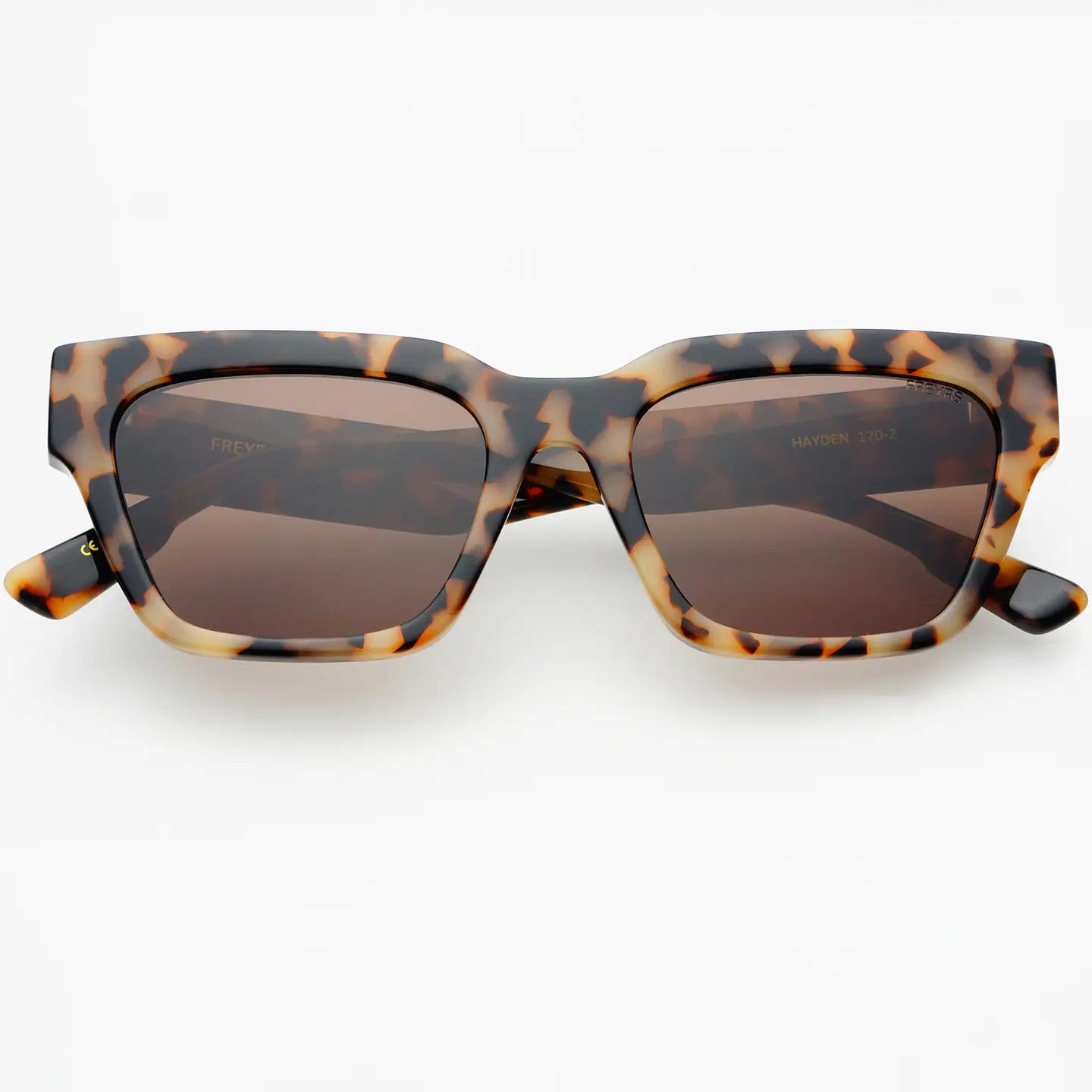 FREYRS - Hayden Acetate Unisex Rectangular Sunglasses - Milky Tortoise-130 ACCESSORIES-FREYRS-July & June Women's Fashion Boutique Located in San Antonio, Texas