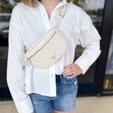 Natalie Wood - Grace Belt Bag in Cream-130 Accessories-Natalie Wood-July & June Women's Fashion Boutique Located in San Antonio, Texas