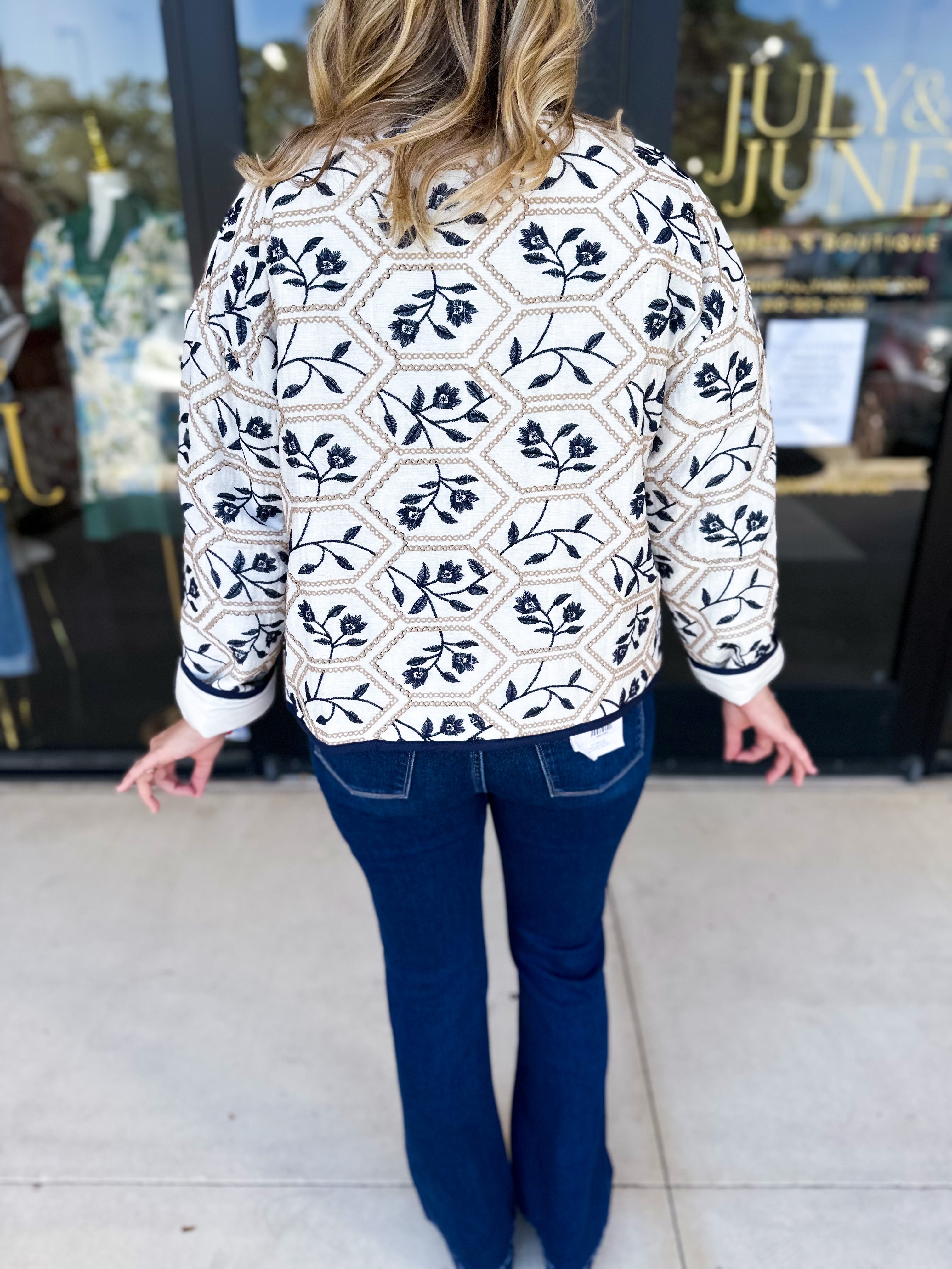 Lucy Quilt Jacket-600 Outerwear-ENTRO-July & June Women's Fashion Boutique Located in San Antonio, Texas