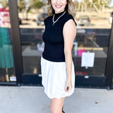 Mock Neck Bubble Mini Hem Mini Dress-510 Mini-ABLE-July & June Women's Fashion Boutique Located in San Antonio, Texas