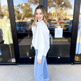 Your Best Friend Button Down Blouse - Ivory-200 Fashion Blouses-SKIES ARE BLUE-July & June Women's Fashion Boutique Located in San Antonio, Texas