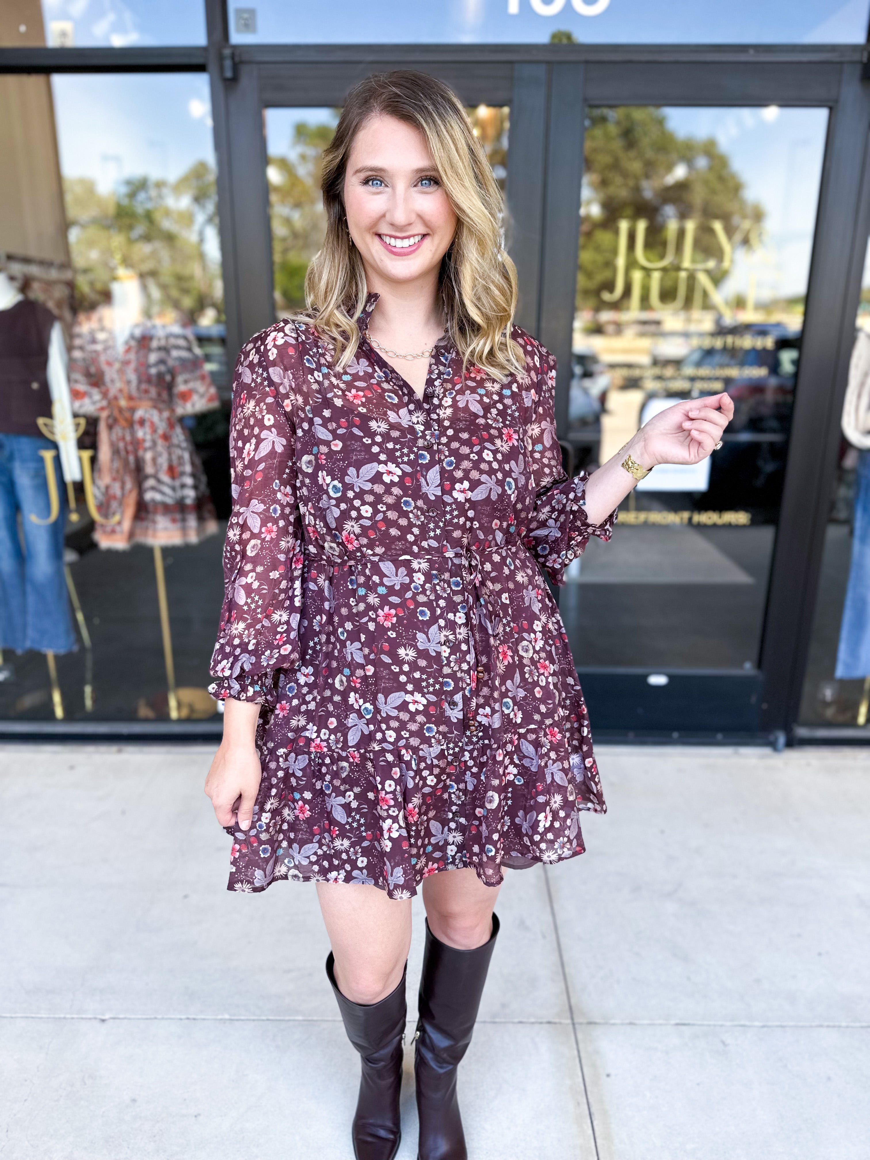 Ester Floral Mini Dress-510 Mini-FATE-July & June Women's Fashion Boutique Located in San Antonio, Texas