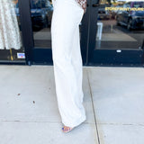 Cream Suede Trousers-400 Pants-FATE-July & June Women's Fashion Boutique Located in San Antonio, Texas