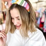 Rainbow Stripe Knotted Headband-130 ACCESSORIES-SHIRALEAH-July & June Women's Fashion Boutique Located in San Antonio, Texas