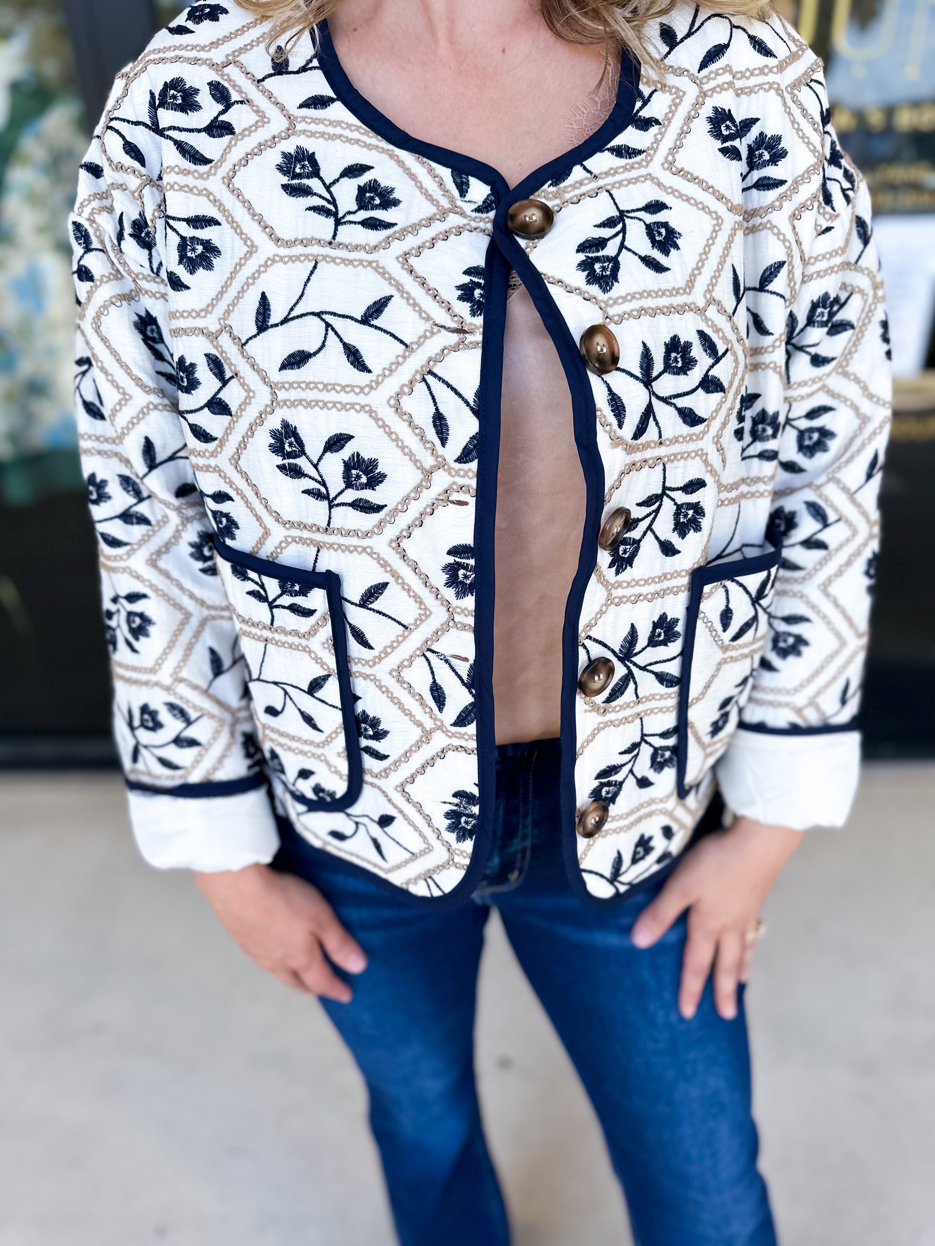 Lucy Quilt Jacket-600 Outerwear-ENTRO-July & June Women's Fashion Boutique Located in San Antonio, Texas