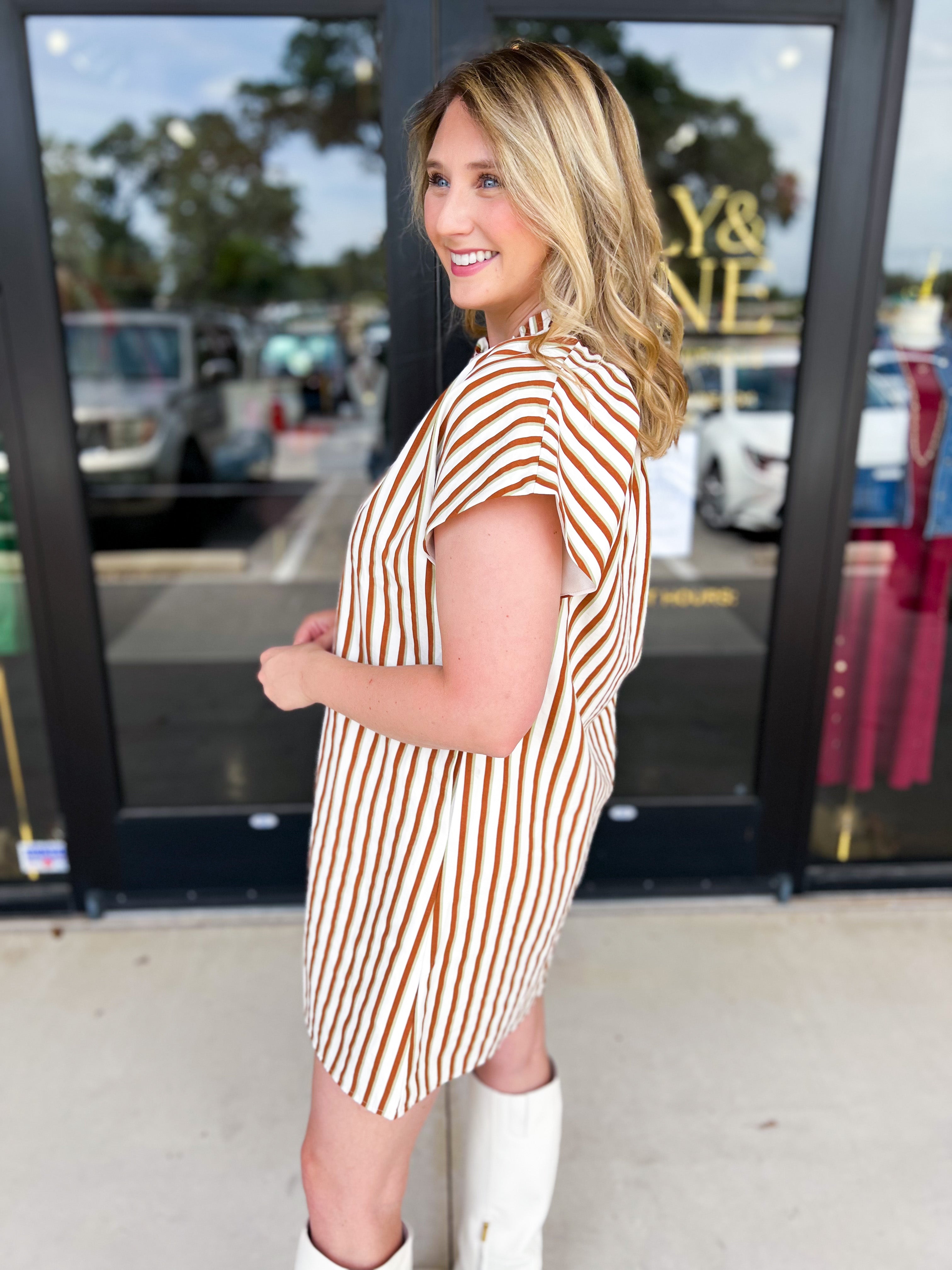 THML - Button Up Mini Dress-510 Mini-THML-July & June Women's Fashion Boutique Located in San Antonio, Texas