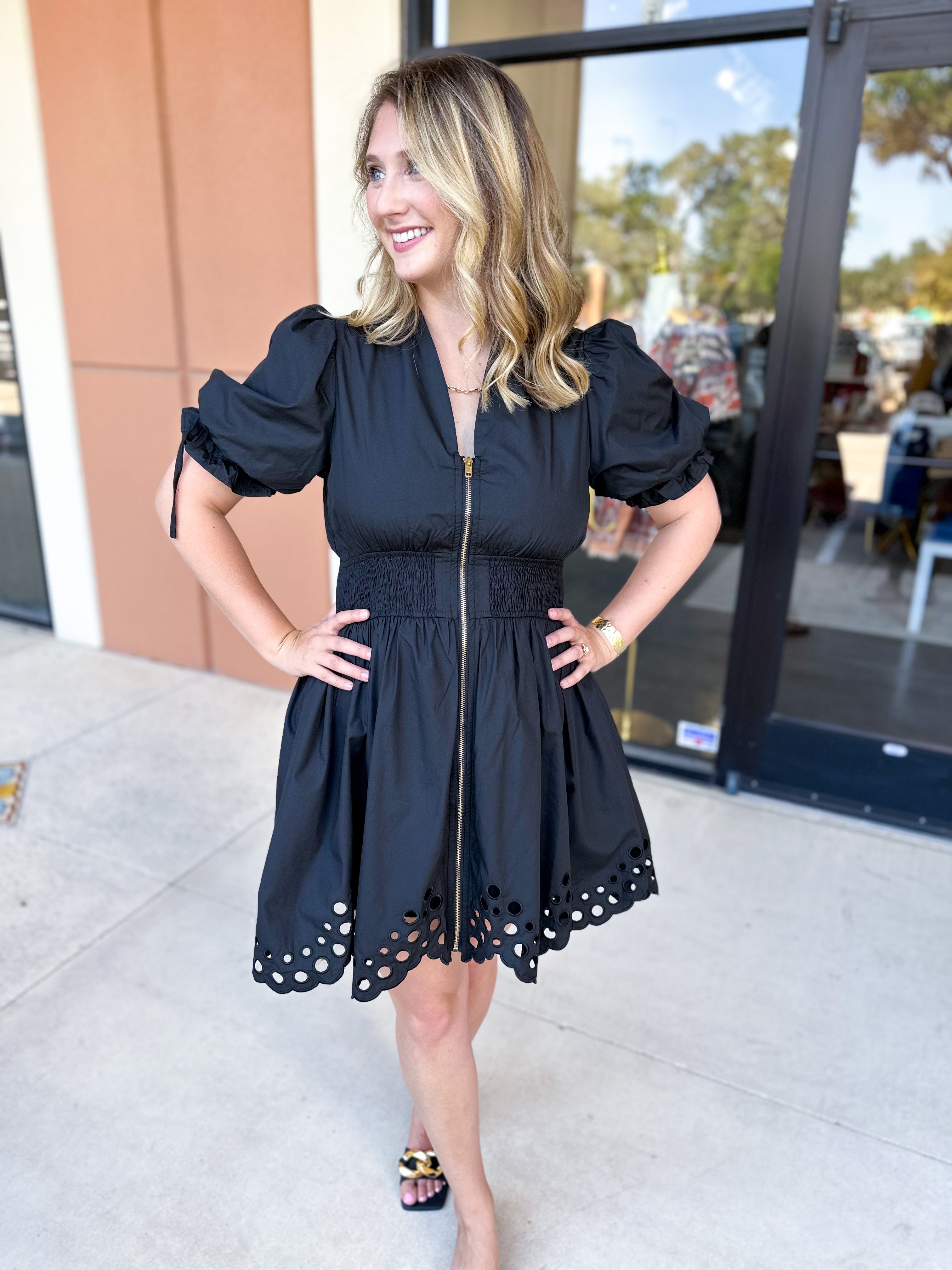 The Adeline Mini Dress - Black-510 Mini-ENTRO-July & June Women's Fashion Boutique Located in San Antonio, Texas