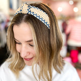 Woven Knotted Headband - Blue-130 ACCESSORIES-SHIRALEAH-July & June Women's Fashion Boutique Located in San Antonio, Texas
