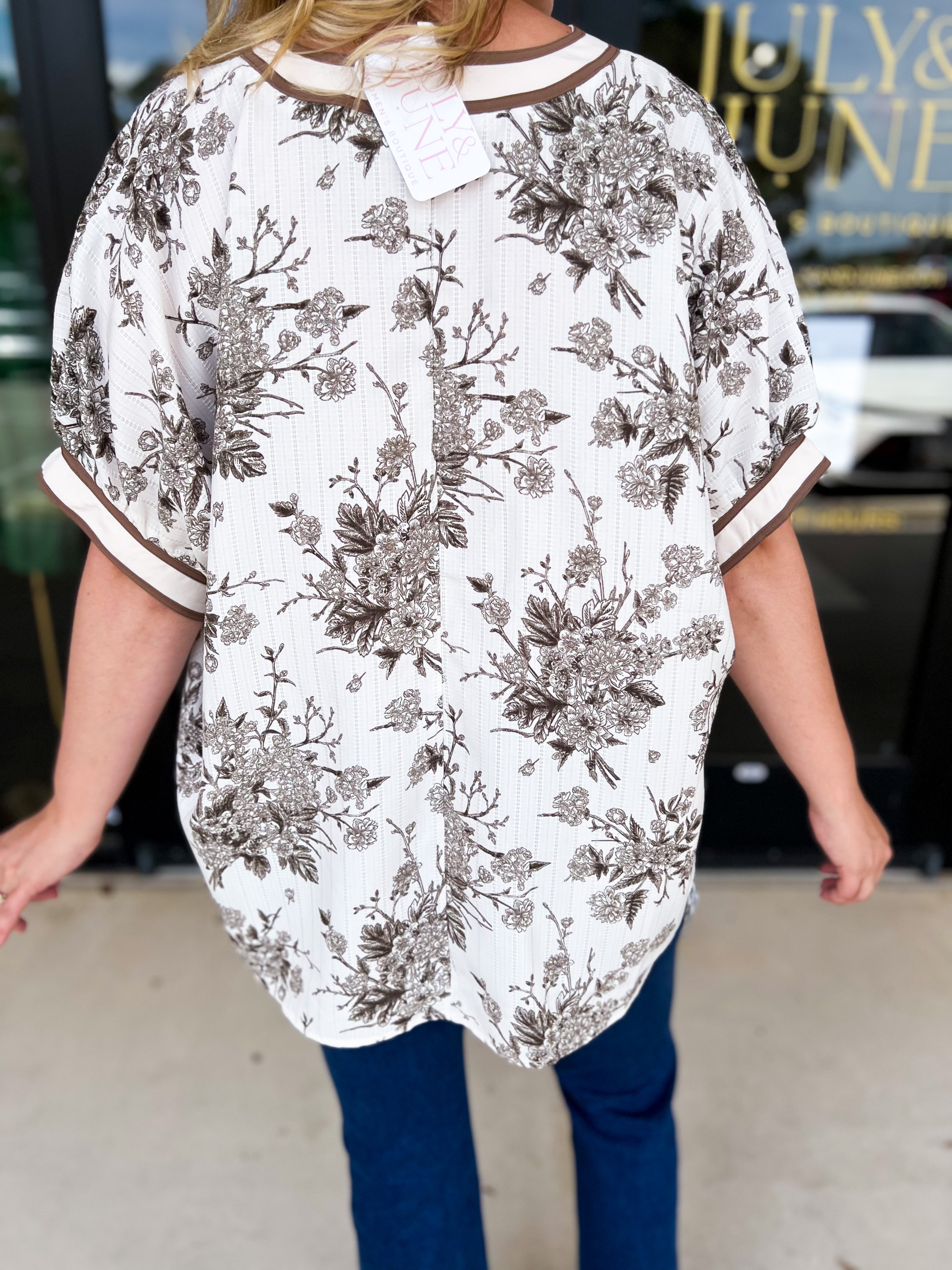 The Briar Blouse - Mocha-200 Fashion Blouses-ENTRO-July & June Women's Fashion Boutique Located in San Antonio, Texas
